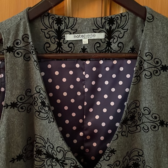Paris tunic with a polkadot lining size 36 small Notabene - Picture 3 of 6